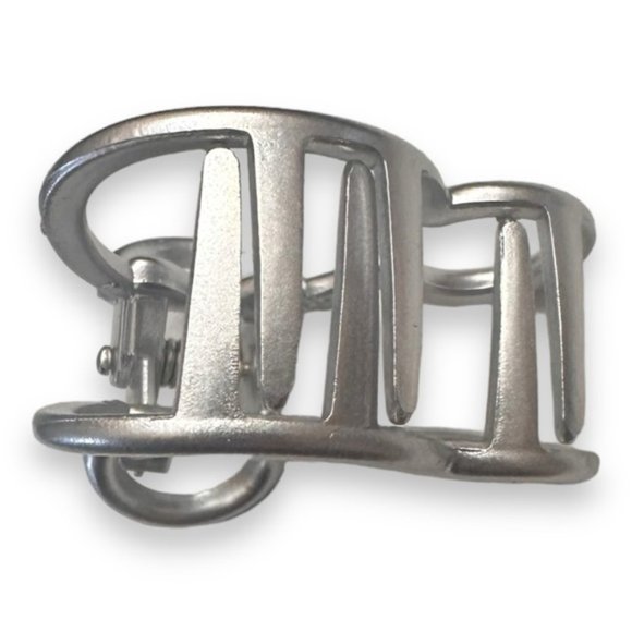 🆕 NWT Disney Minnie Mouse Hair Clip Frosted Silvertone - Picture 2 of 6